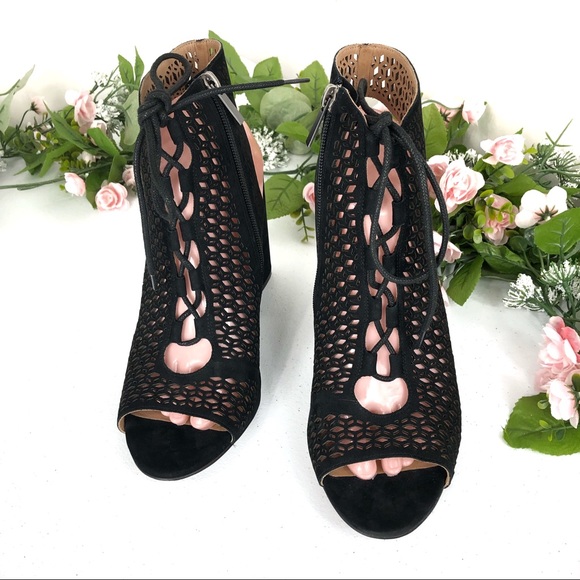 Paolo laser cut style black shoes size 10M (#9) - Picture 2 of 8